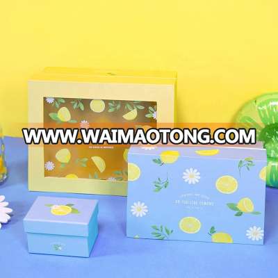 Gift set rigid packaging glass candle box for candle